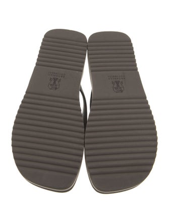 Brunello Cucinelli Monili Rubber Flip Flops
