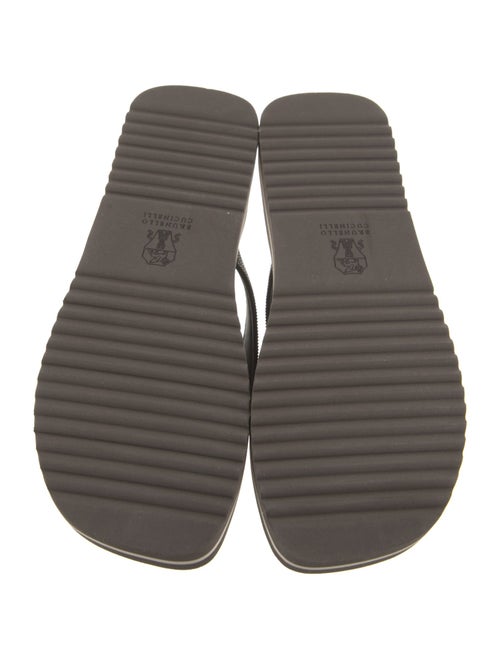 Brunello Cucinelli Monili Rubber Flip Flops