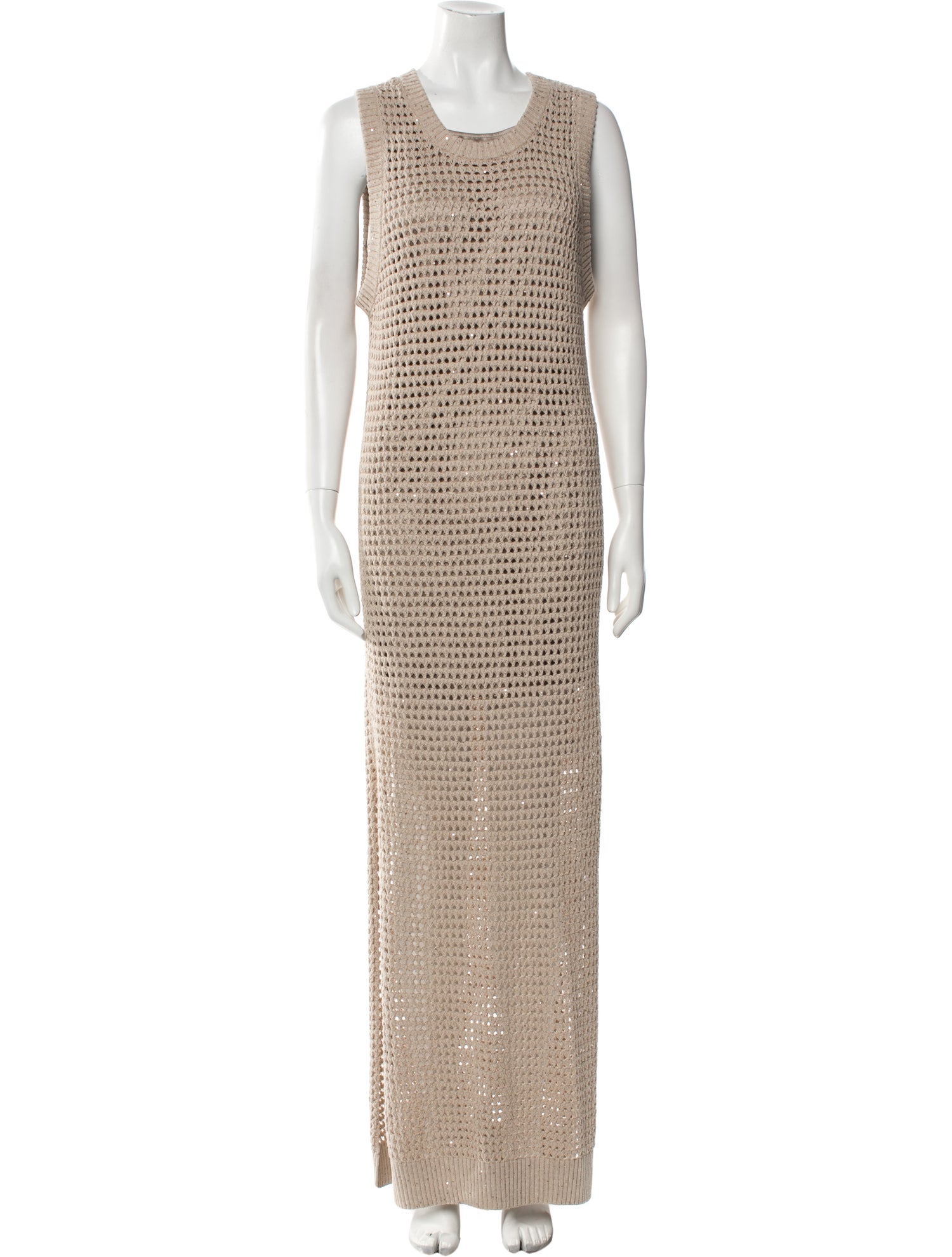 Brunello Cucinelli Scoop Neck Long Dress w/ Tags