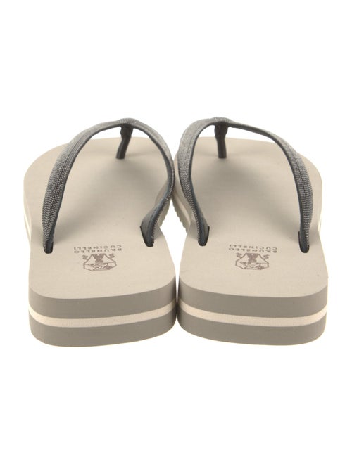 Brunello Cucinelli Monili Rubber Flip Flops