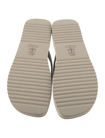 Brunello Cucinelli Monili Rubber Flip Flops