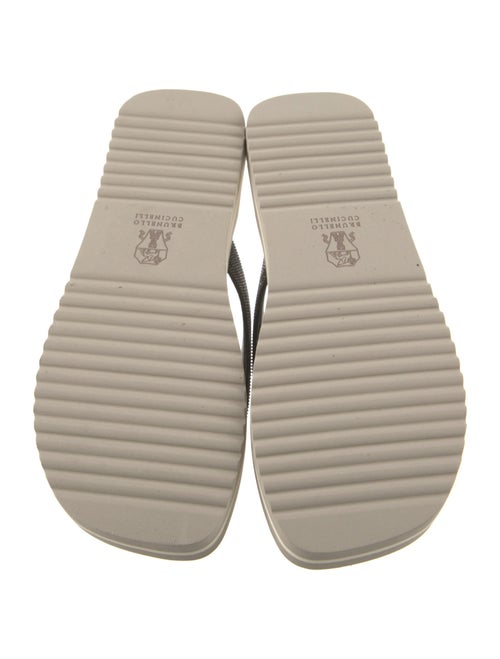 Brunello Cucinelli Monili Rubber Flip Flops