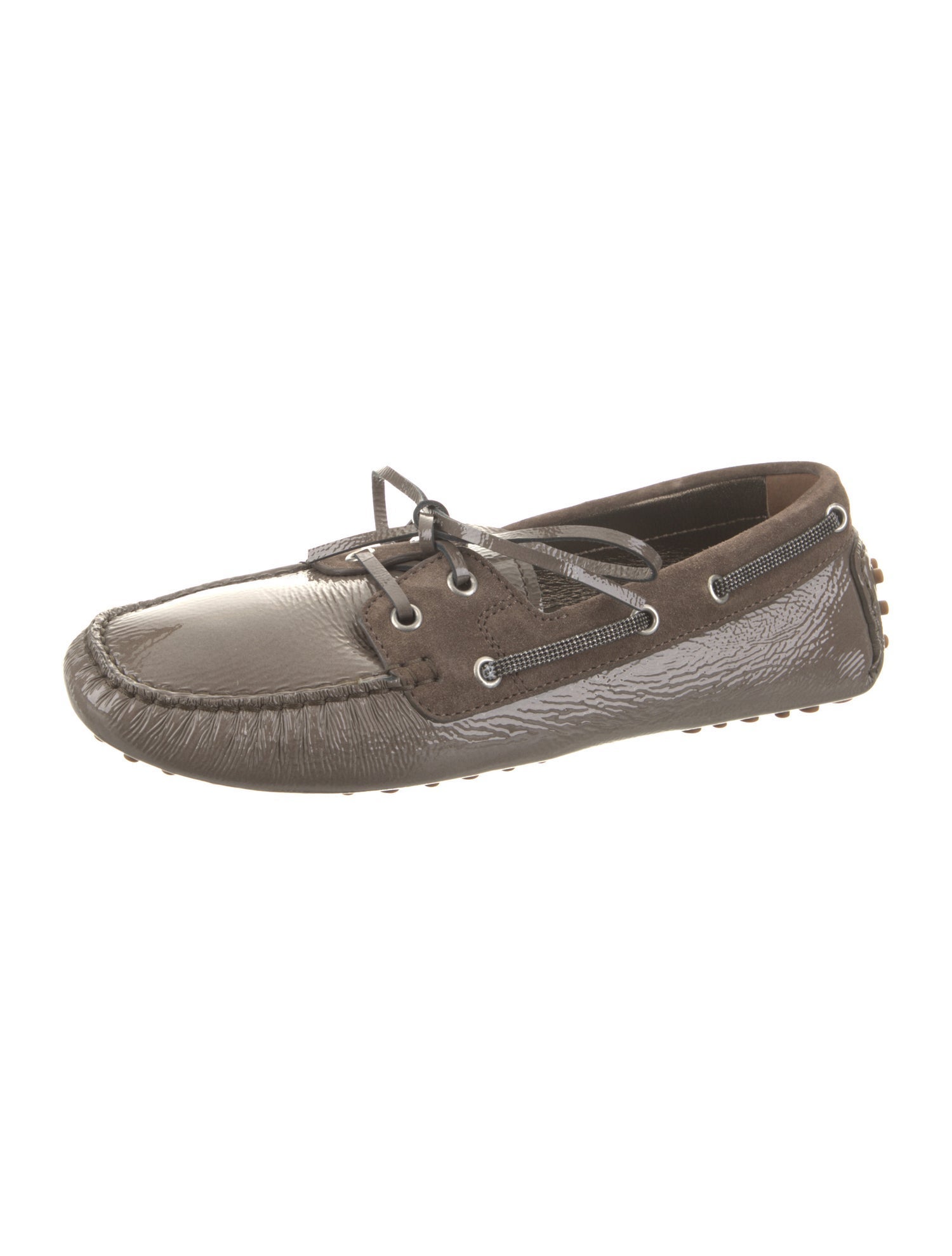 Brunello Cucinelli Monili Patent Leather Moccasins