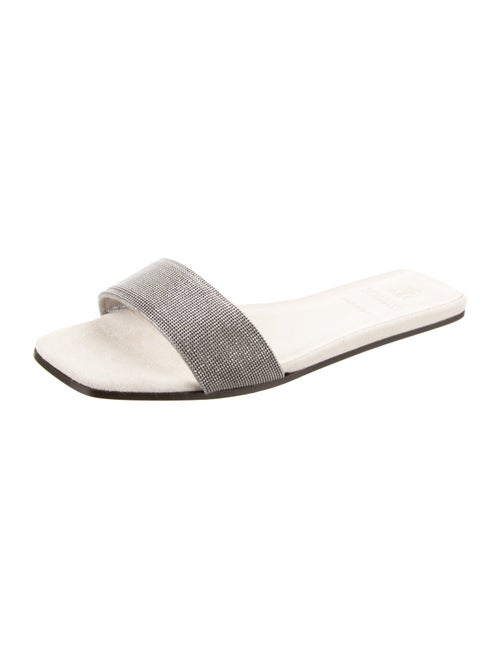 Brunello Cucinelli Monili Leather Slides