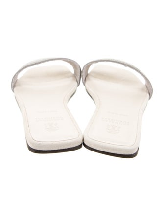 Brunello Cucinelli Monili Leather Slides