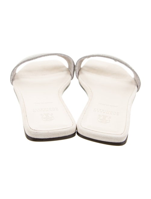 Brunello Cucinelli Monili Leather Slides