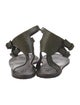 Brunello Cucinelli Leather T-Strap Sandals
