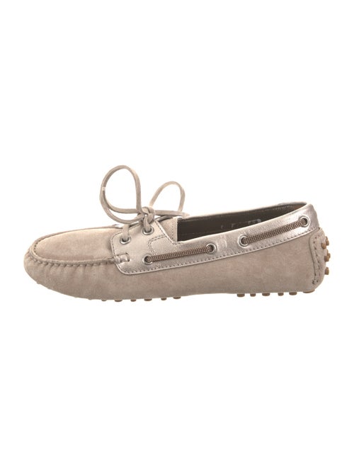 Brunello Cucinelli Monili Suede Moccasins