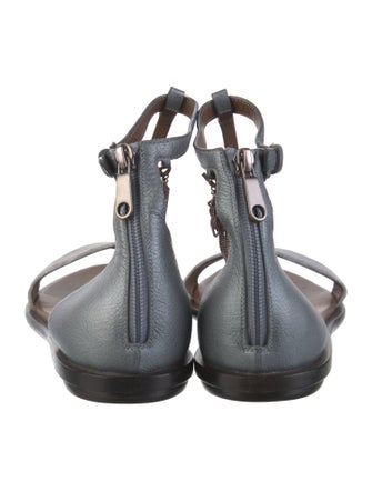 Brunello Cucinelli Monili Suede T-Strap Sandals