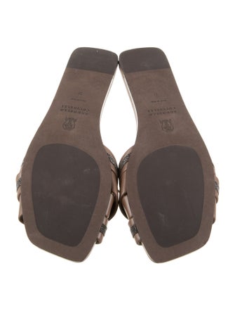 Brunello Cucinelli Monili Leather Sandals