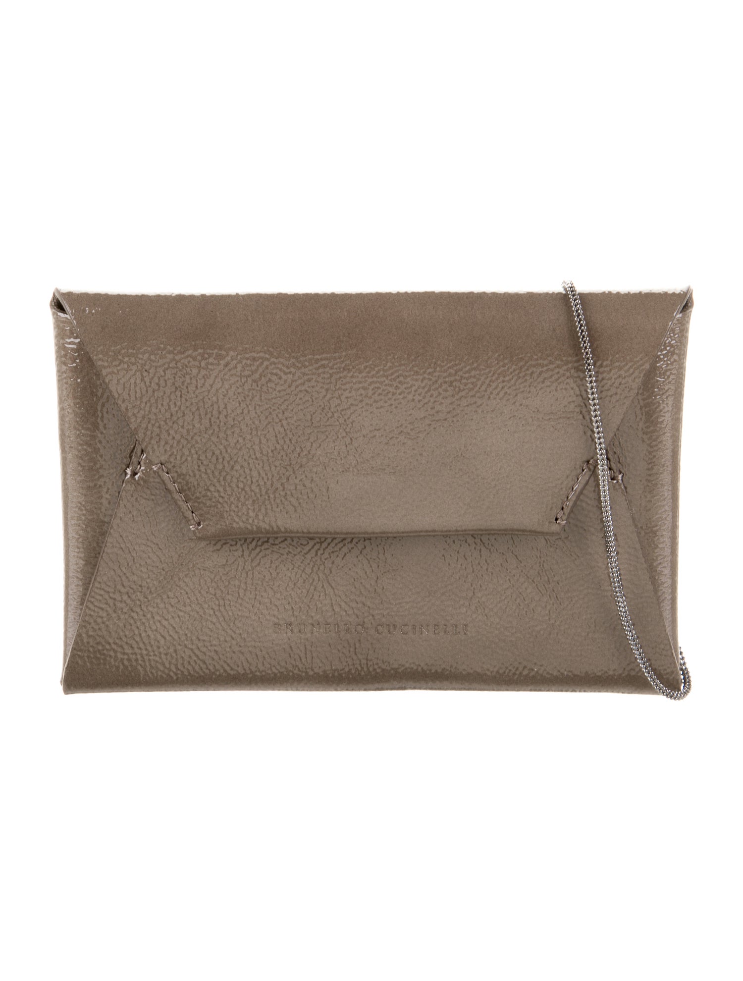 Brunello Cucinelli Monili Patent Leather Wallet