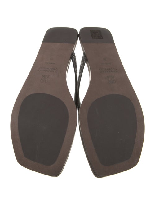 Brunello Cucinelli Monili Suede Flip Flops