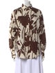 Brunello Cucinelli Printed Long Sleeve Button-Up Top