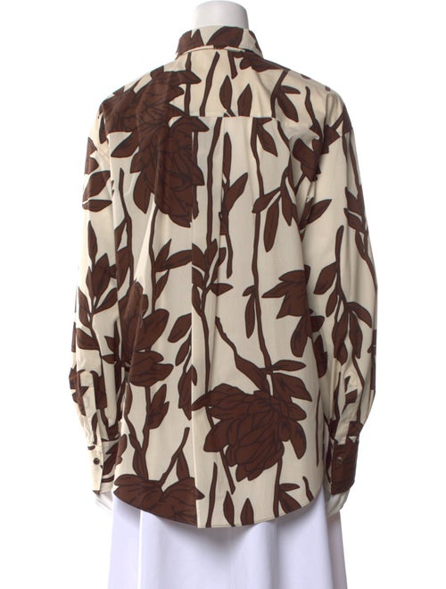 Brunello Cucinelli Printed Long Sleeve Button-Up Top