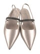 Brunello Cucinelli Monili Leather Slingback Flats