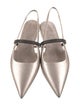Brunello Cucinelli Monili Leather Slingback Flats