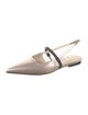 Brunello Cucinelli Monili Leather Slingback Flats