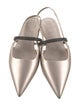 Brunello Cucinelli Monili Leather Slingback Flats