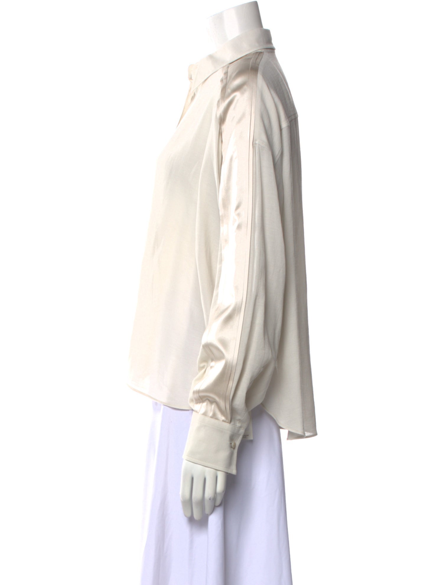 Brunello Cucinelli Long Sleeve Button-Up Top