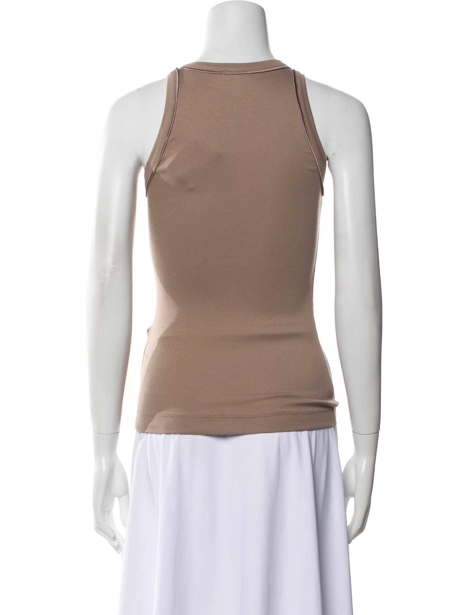 Brunello Cucinelli Square Neckline Sleeveless Top