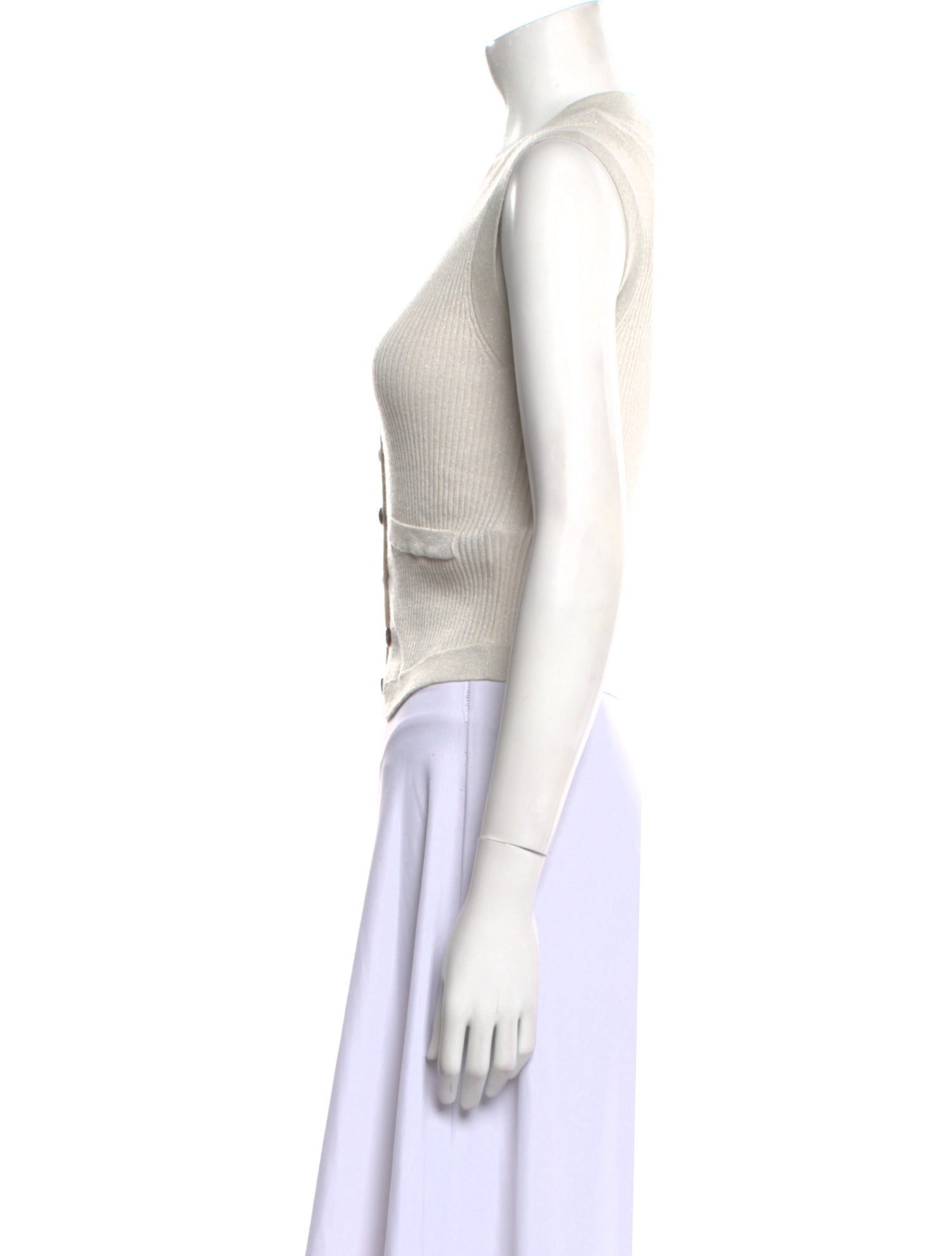 Brunello Cucinelli V-Neck Sleeveless Crop Top w/ Tags