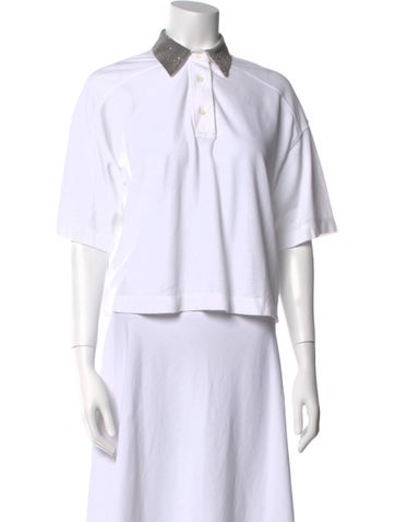 Brunello Cucinelli Tops Short Sleeve Crop Top M
