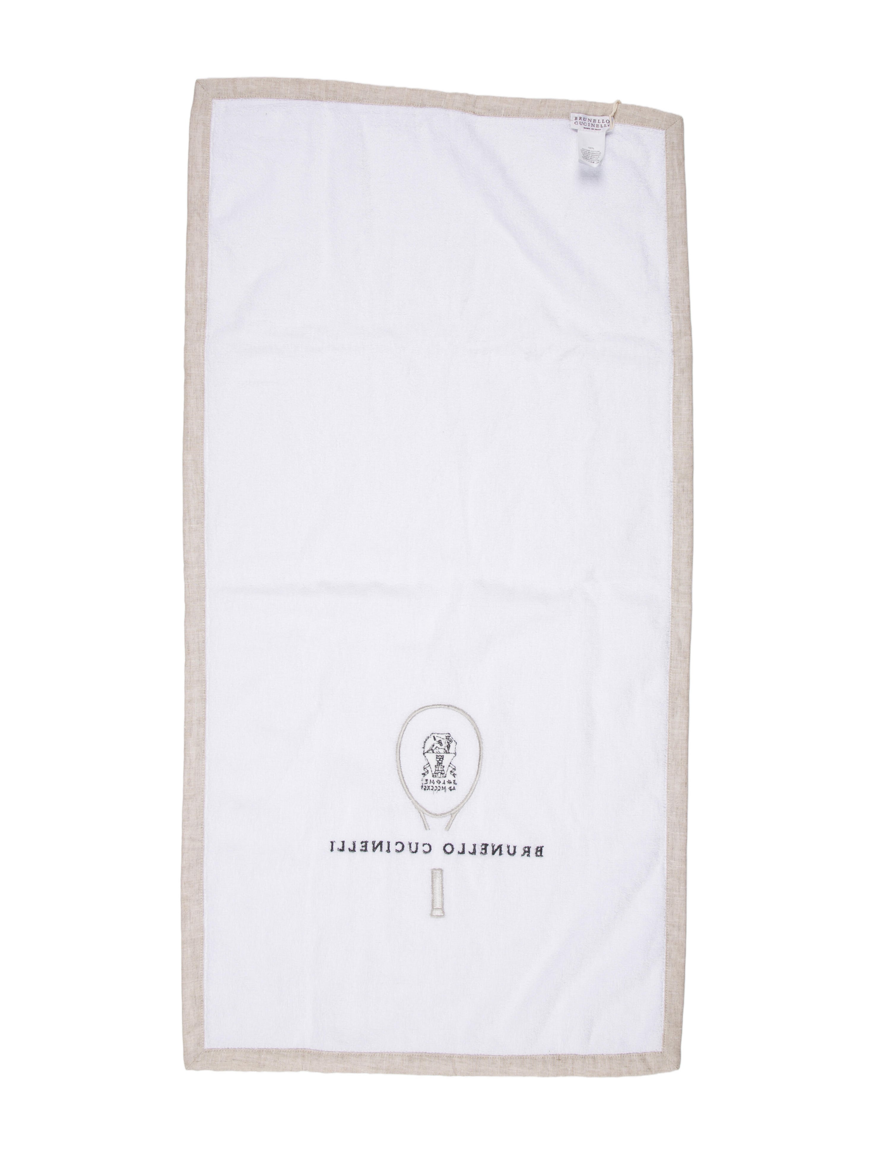 Brunello Cucinelli Tennis Logo Sport Towel w/ Tags