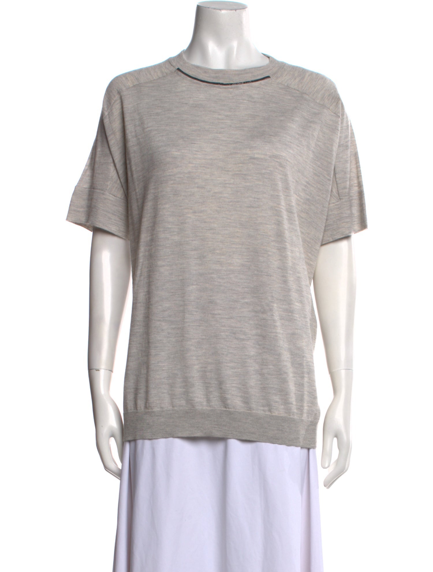 Brunello Cucinelli Cashmere Crew Neck T-Shirt w/ Tags