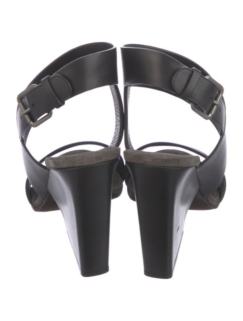 Brunello Cucinelli Monili Leather Slingback Sandals