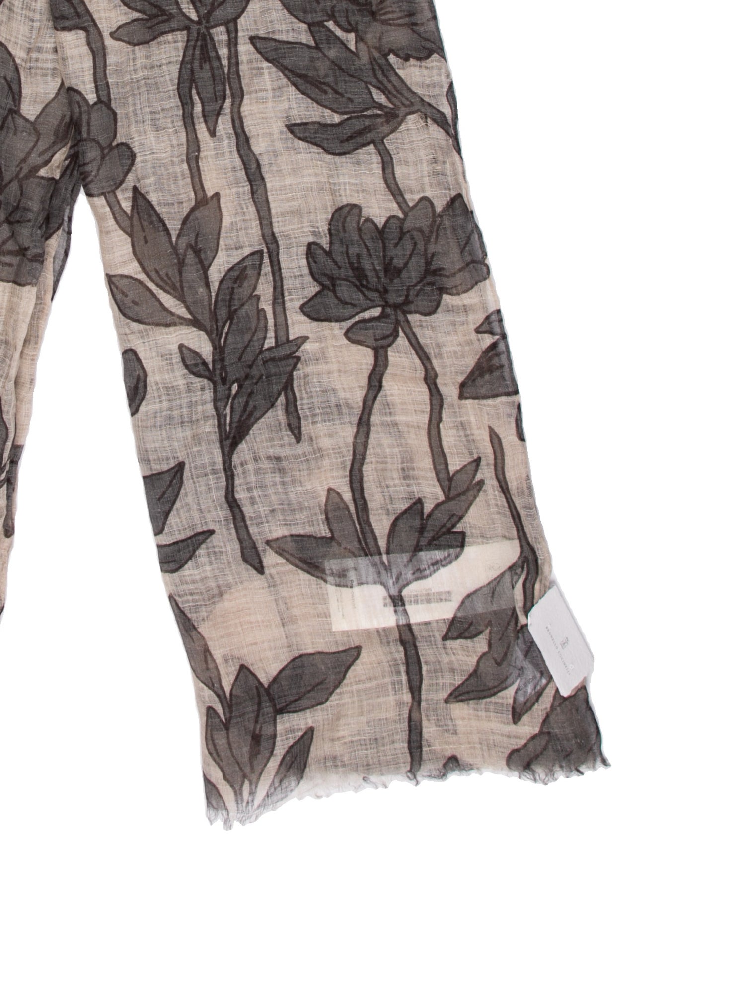 Brunello Cucinelli Floral Print Scarf