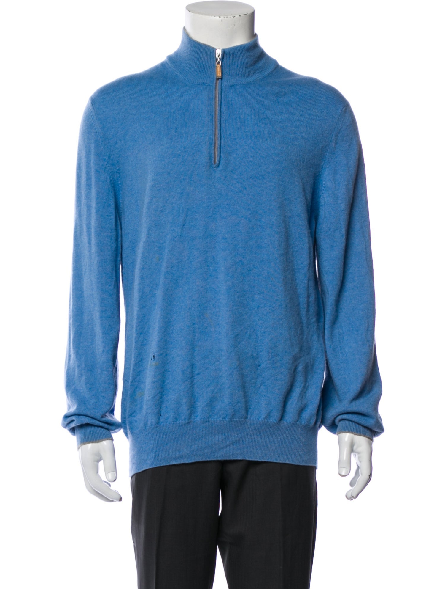 Brunello Cucinelli Cashmere Mock Neck Polo Sweater