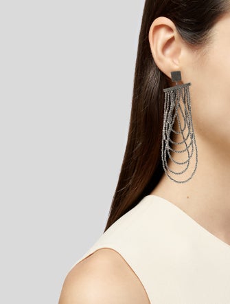 Brunello Cucinelli Tiered Monili Drop Earrings