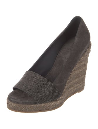 Brunello Cucinelli Monili Suede Pumps