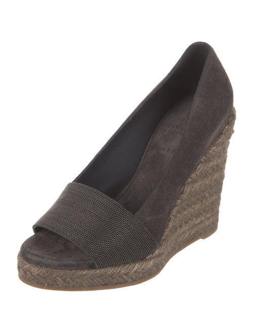 Brunello Cucinelli Monili Suede Pumps