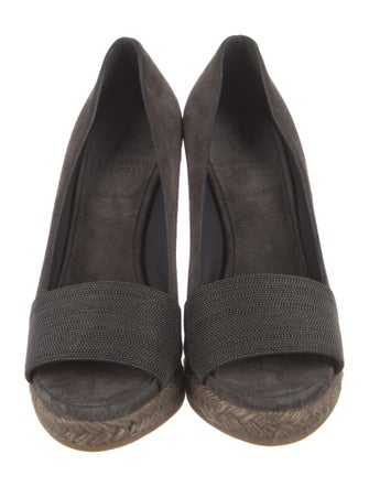 Brunello Cucinelli Monili Suede Pumps
