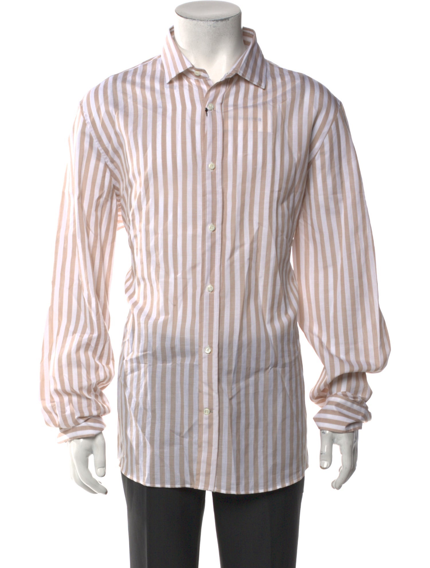Brunello Cucinelli Striped Long Sleeve Dress Shirt w/ Tags