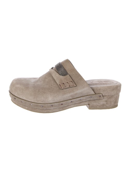 Brunello Cucinelli Monili Suede Mules
