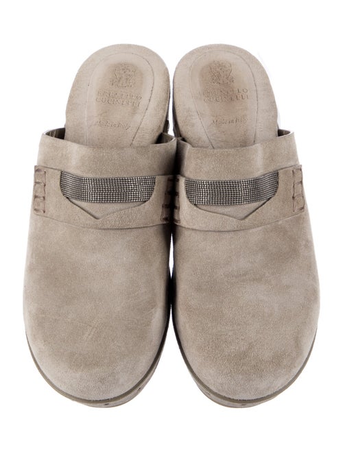 Brunello Cucinelli Monili Suede Mules