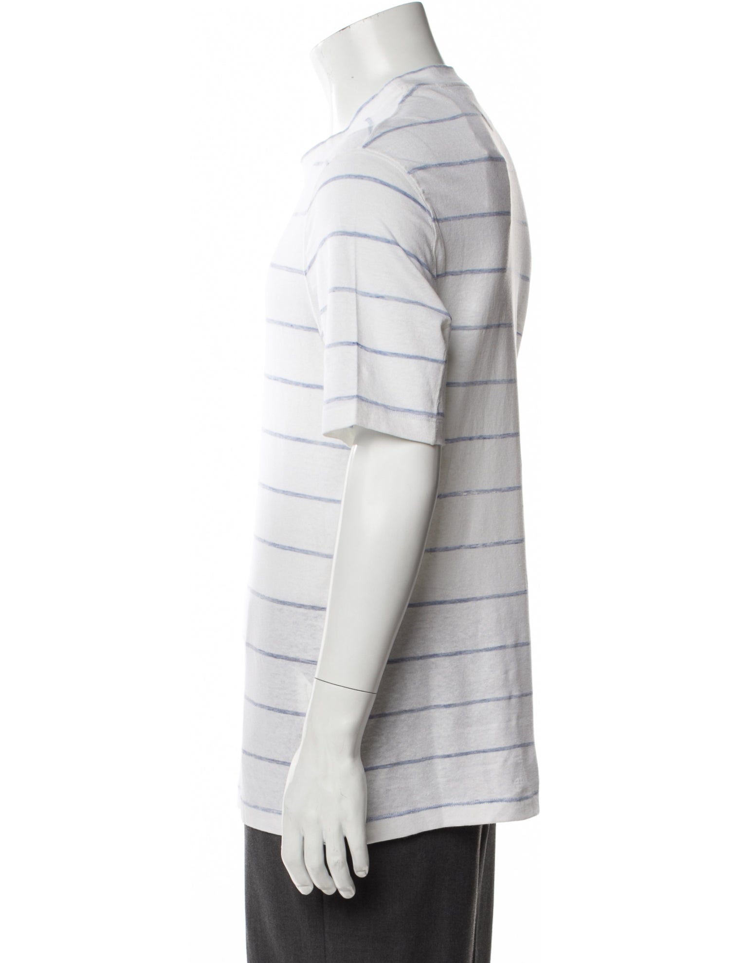 Brunello Cucinelli Linen Striped T-Shirt w/ Tags