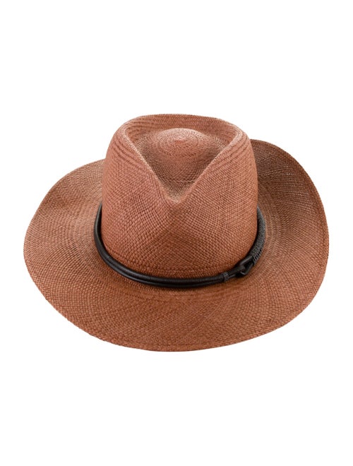 Brunello Cucinelli Straw Fedora Hat