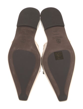 Brunello Cucinelli Leather Slingback Flats