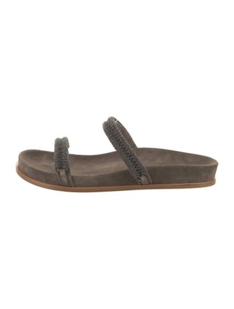 Brunello Cucinelli Suede Slides