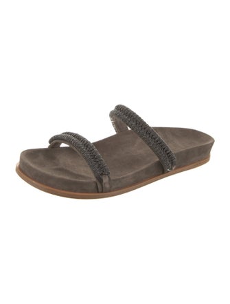 Brunello Cucinelli Suede Slides