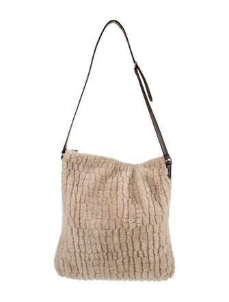 Brunello Cucinelli Shearling Shoulder Bag