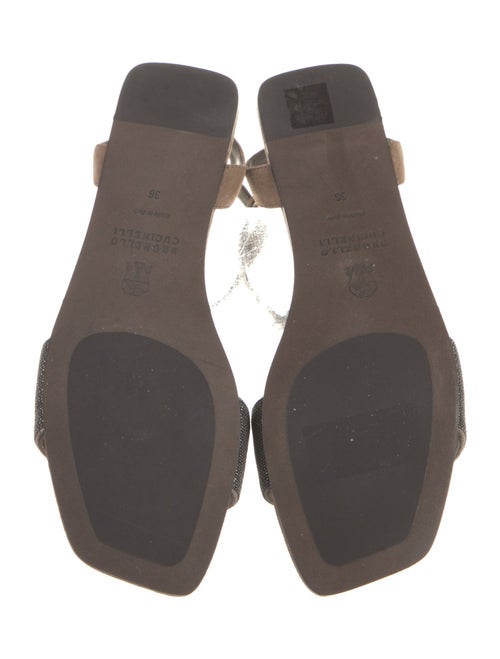 Brunello Cucinelli Suede Slingback Sandals