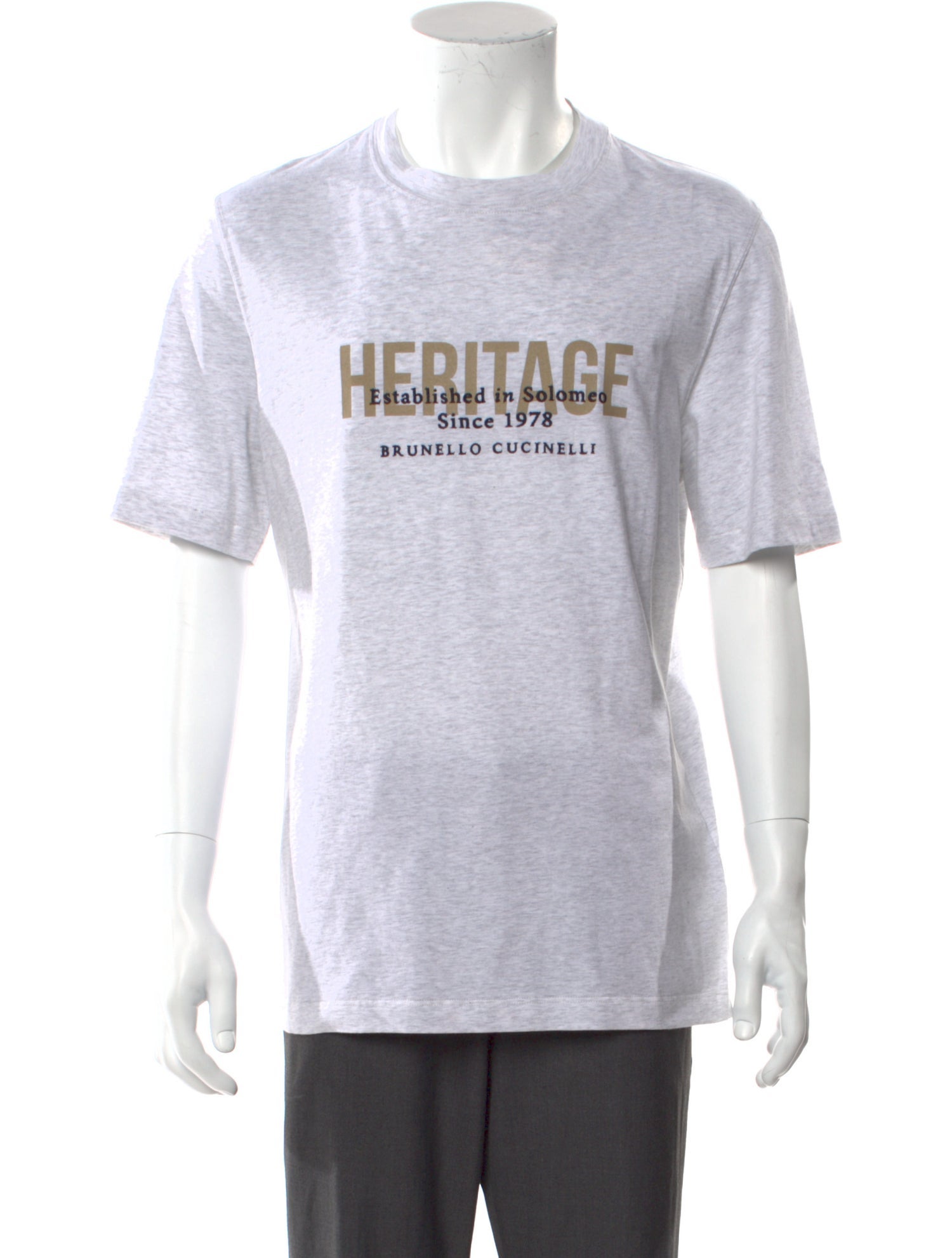 Brunello Cucinelli Graphic Print Crew Neck T-Shirt w/ Tags