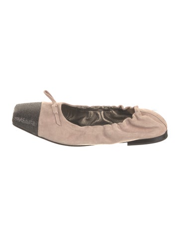 Brunello Cucinelli Flats Suede Colorblock Pattern Ballet 7