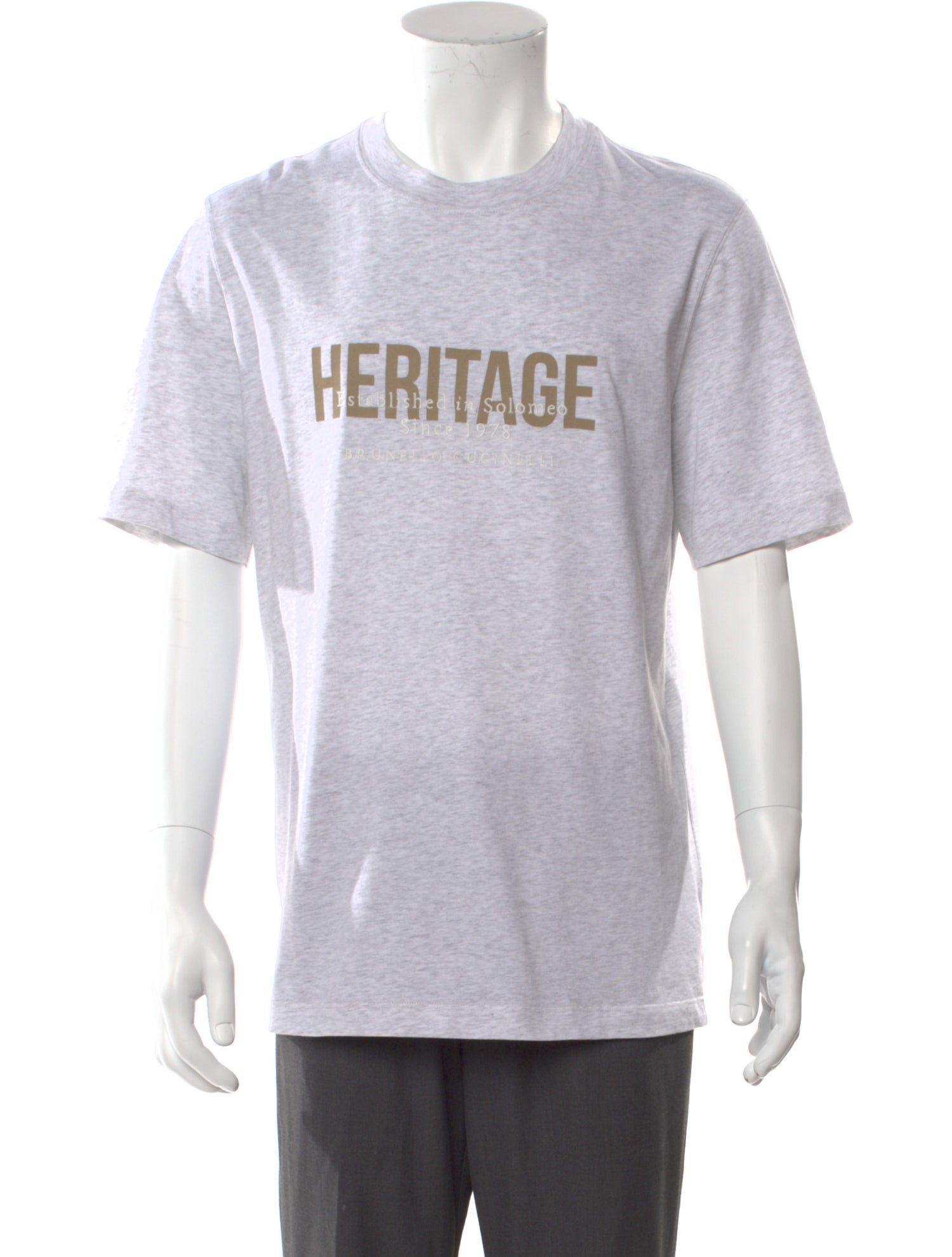 Brunello Cucinelli Graphic Print Crew Neck T-Shirt w/ Tags