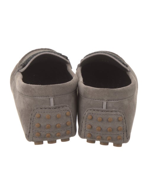 Brunello Cucinelli Suede Beaded Accents Loafers