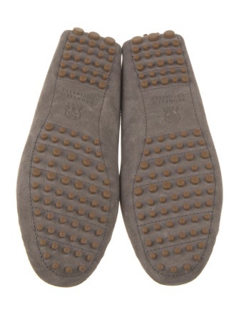 Brunello Cucinelli Suede Beaded Accents Loafers